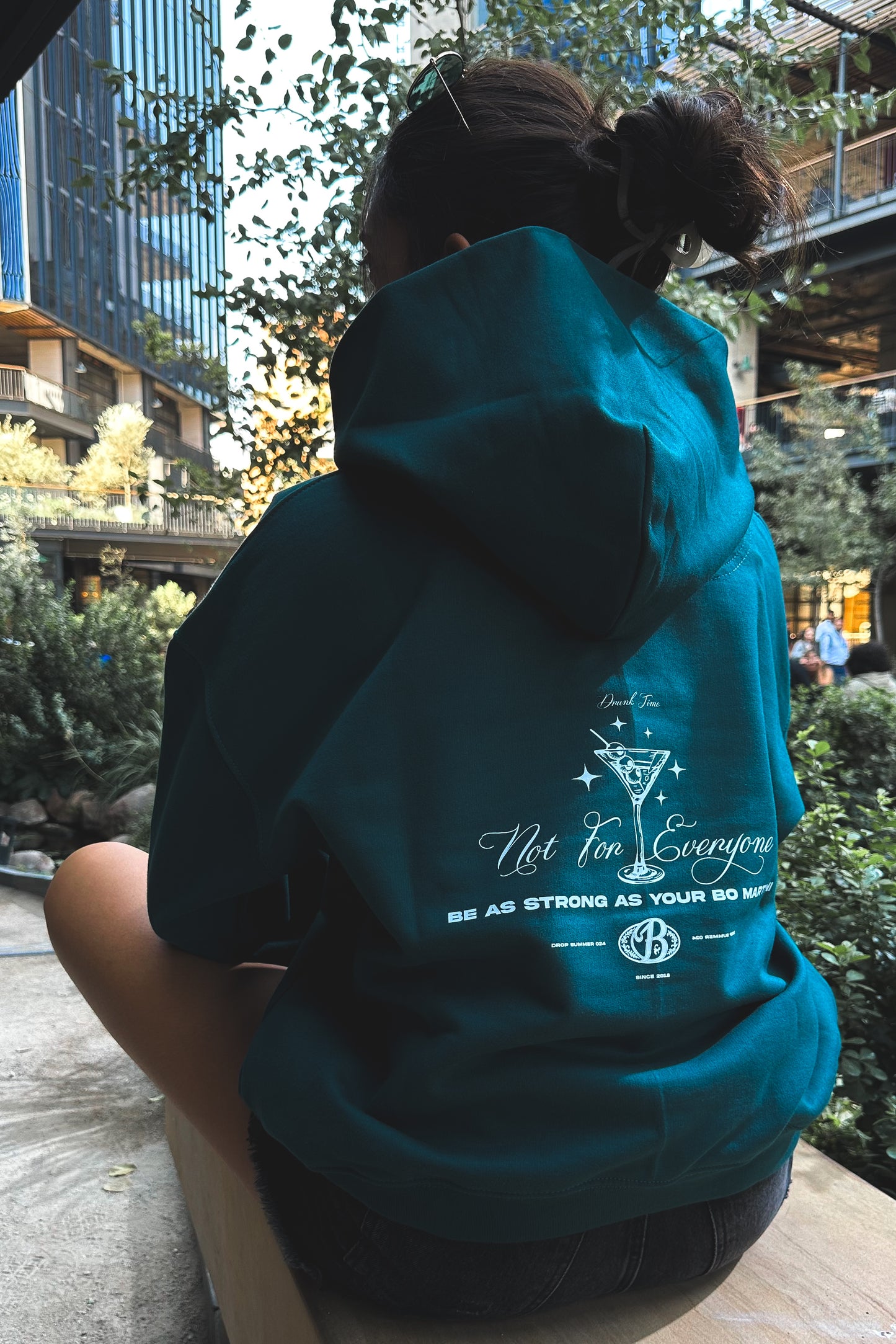 Hoodie oversize dark green Bo Martini - Summer series