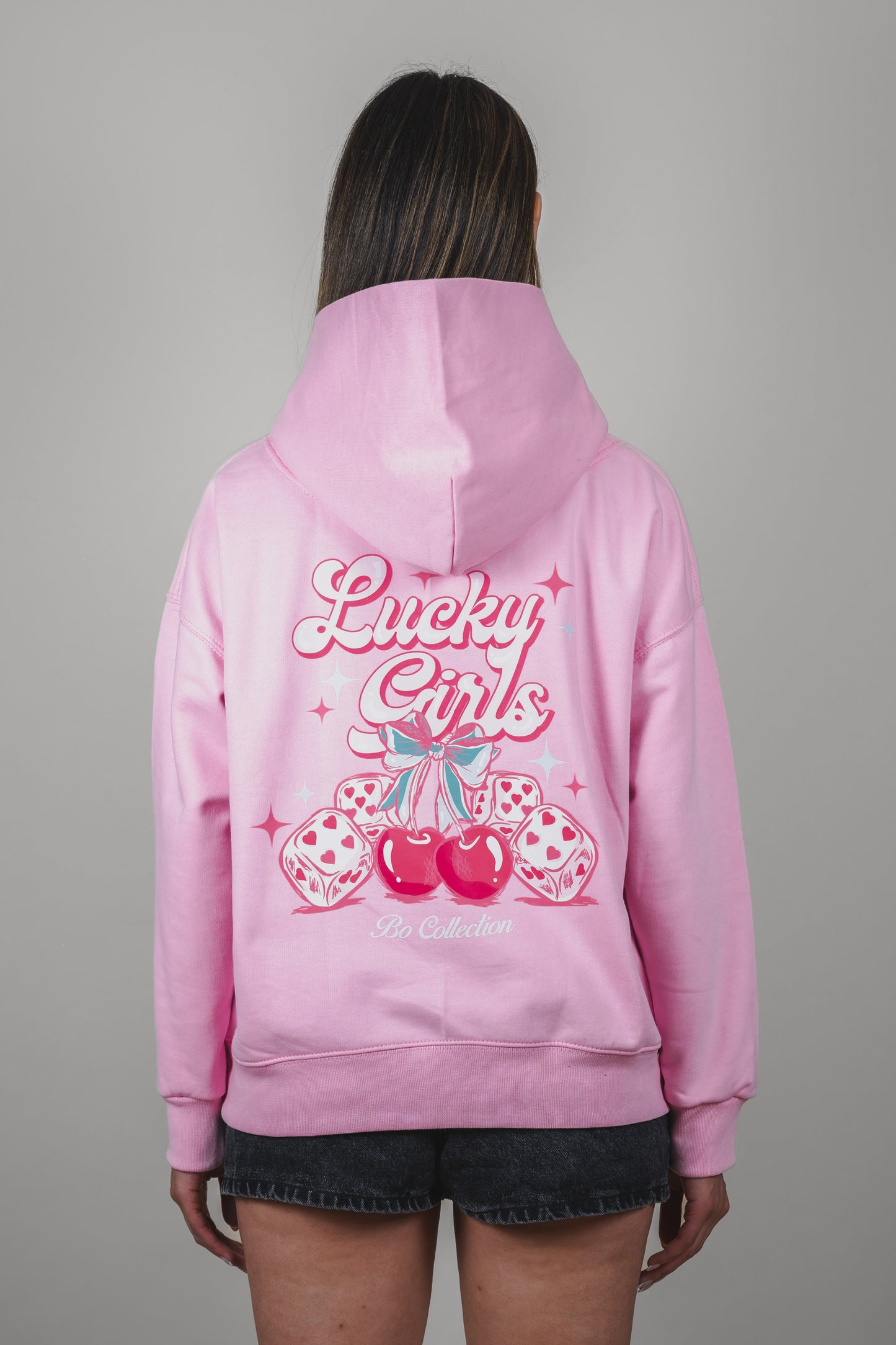 Hoodie pink Bo Lucky girls - Summer series