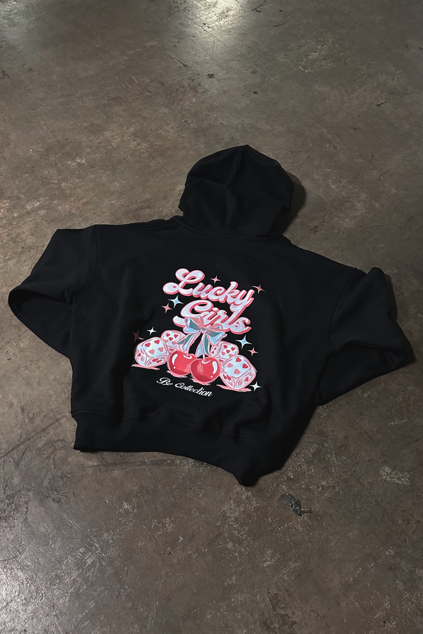 Hoodie oversize black Bo Lucky girls - Summer series