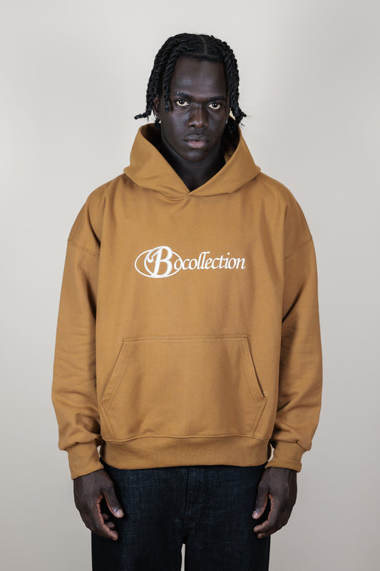 Hoodie soft brown 3D logo - Bo world edition