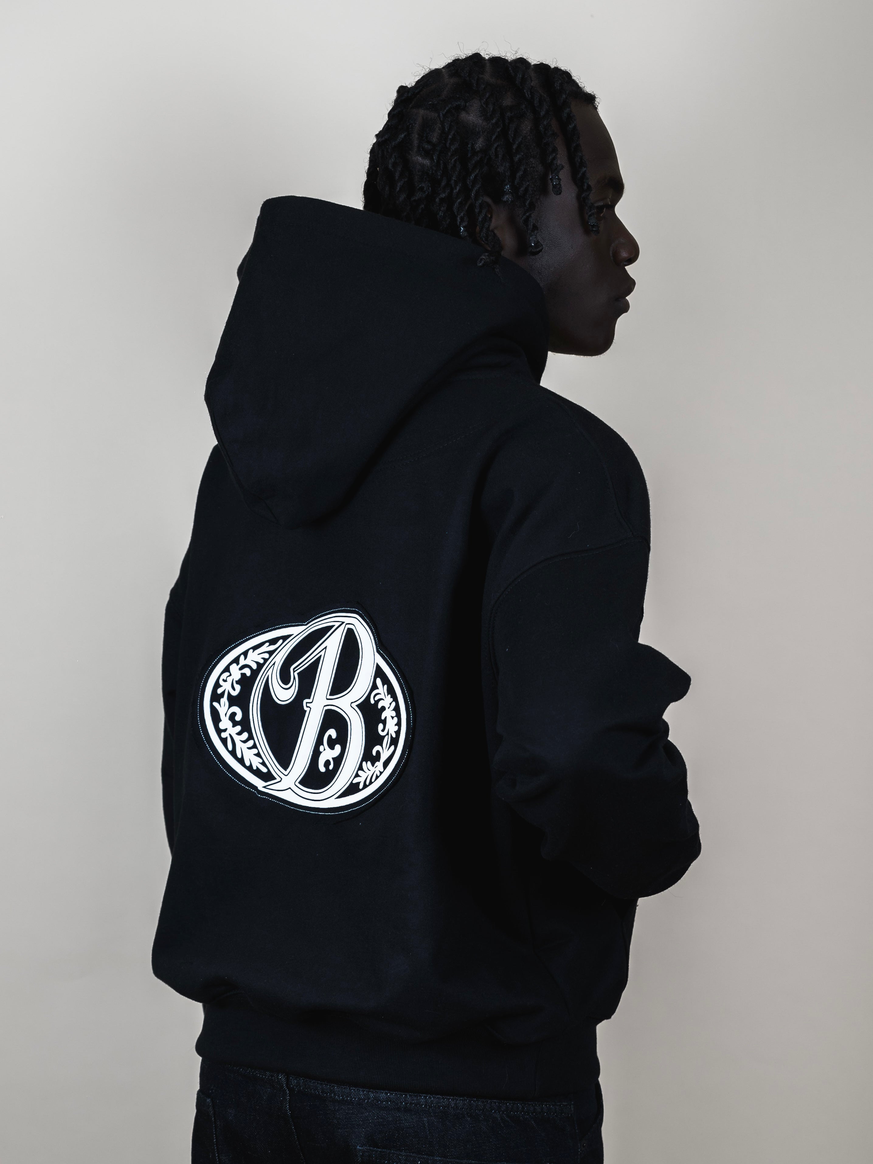 Hoodie black big logo 3D