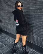 Hoodie oversize Try my Bo cherry