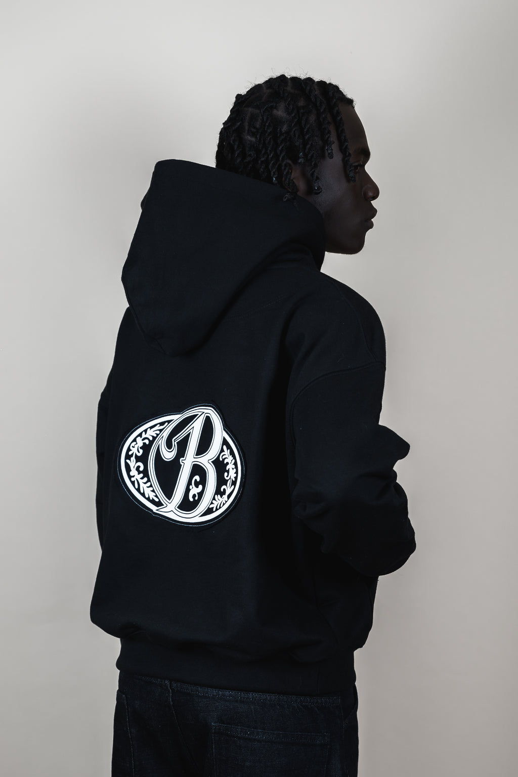 Hoodie black big logo 3D