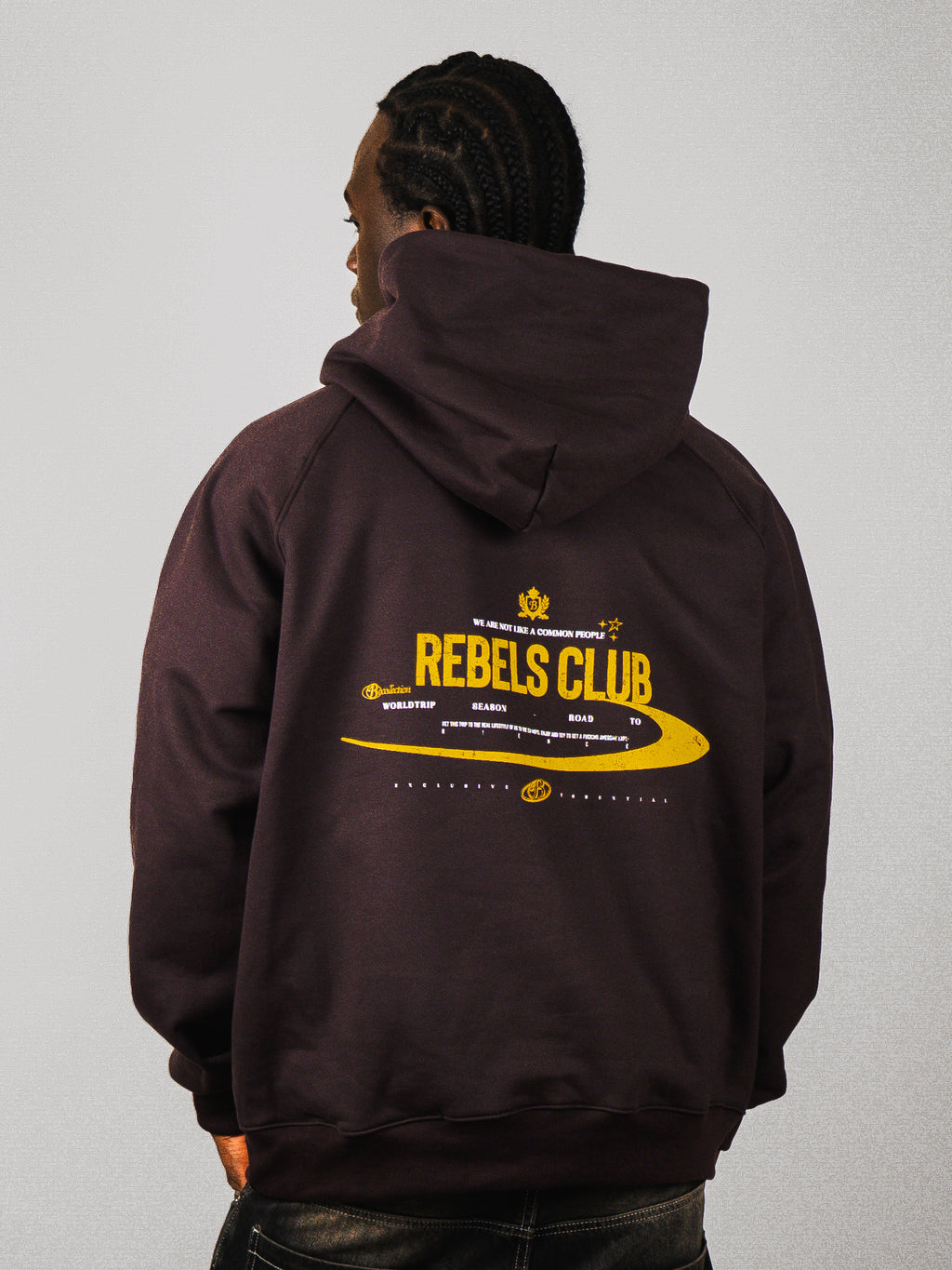 Hoodie rebels club brown
