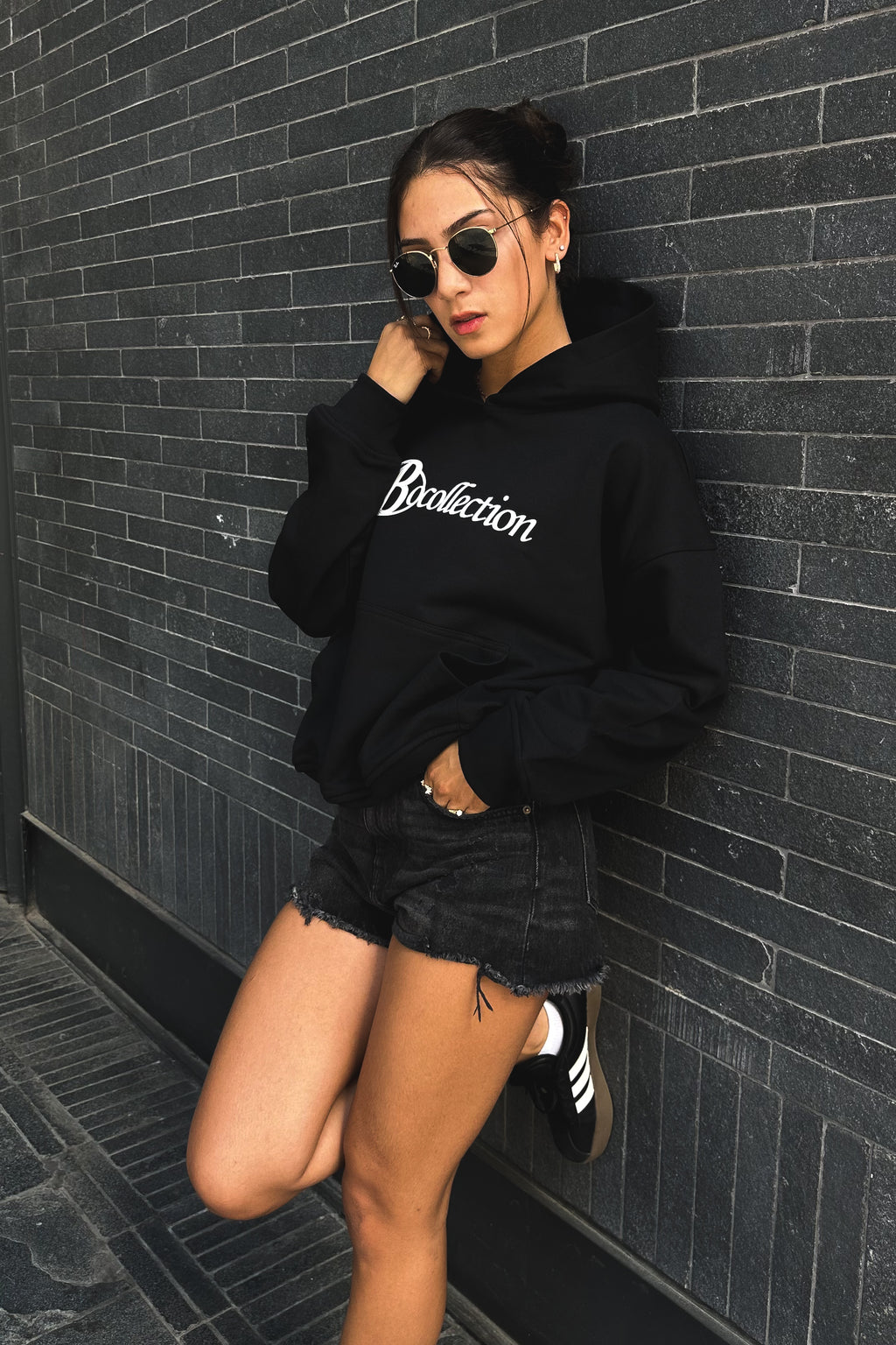 Hoodie black big logo 3D - Classic series