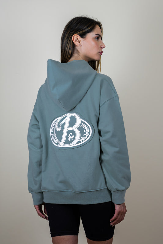 Hoodie oversize grey 3D Bo club - Summer series