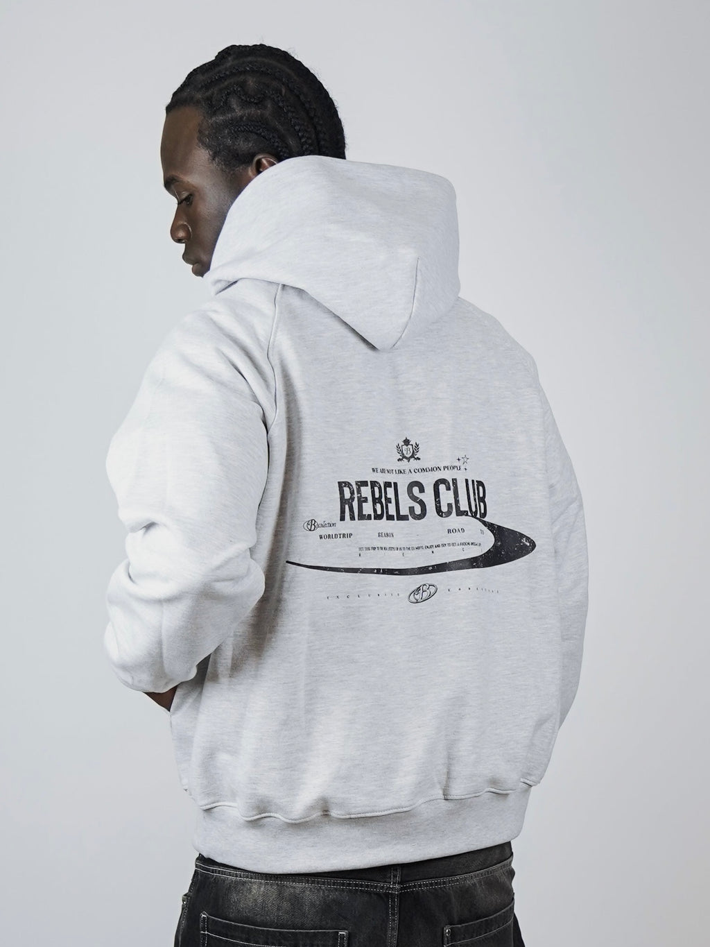 PREVENTA - Hoodie rebels club soft grey