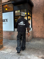 Polera negra logo 3D worldtrip algodón grueso