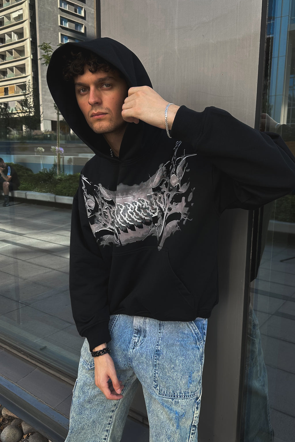 Hoodie Luxury class chrome black