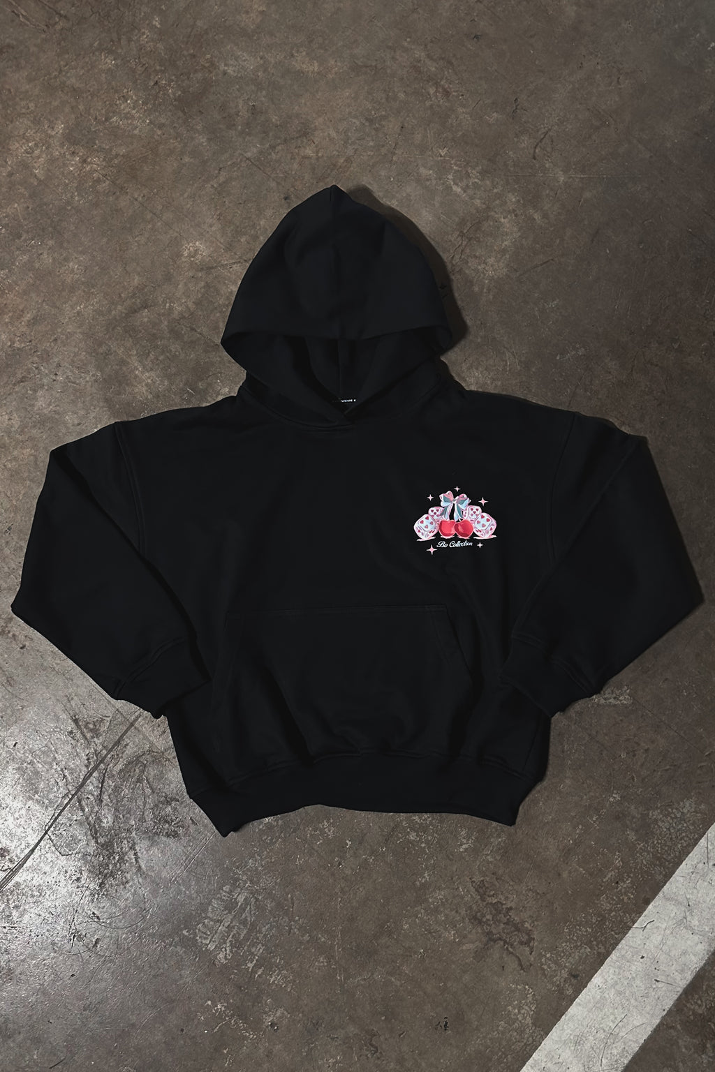 Hoodie oversize black Bo Lucky girls - Summer series