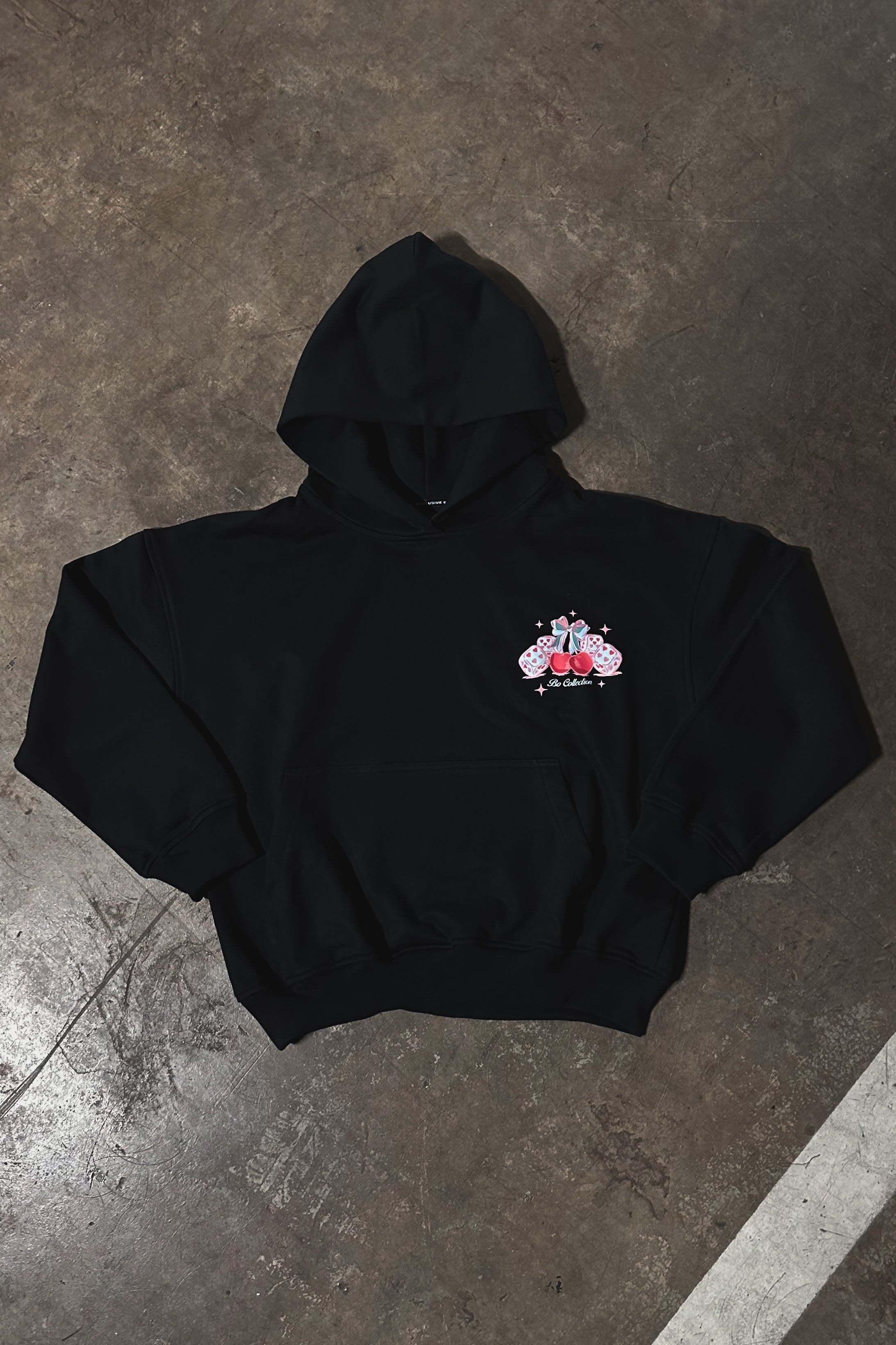 Hoodie oversize black Bo Lucky girls - Summer series