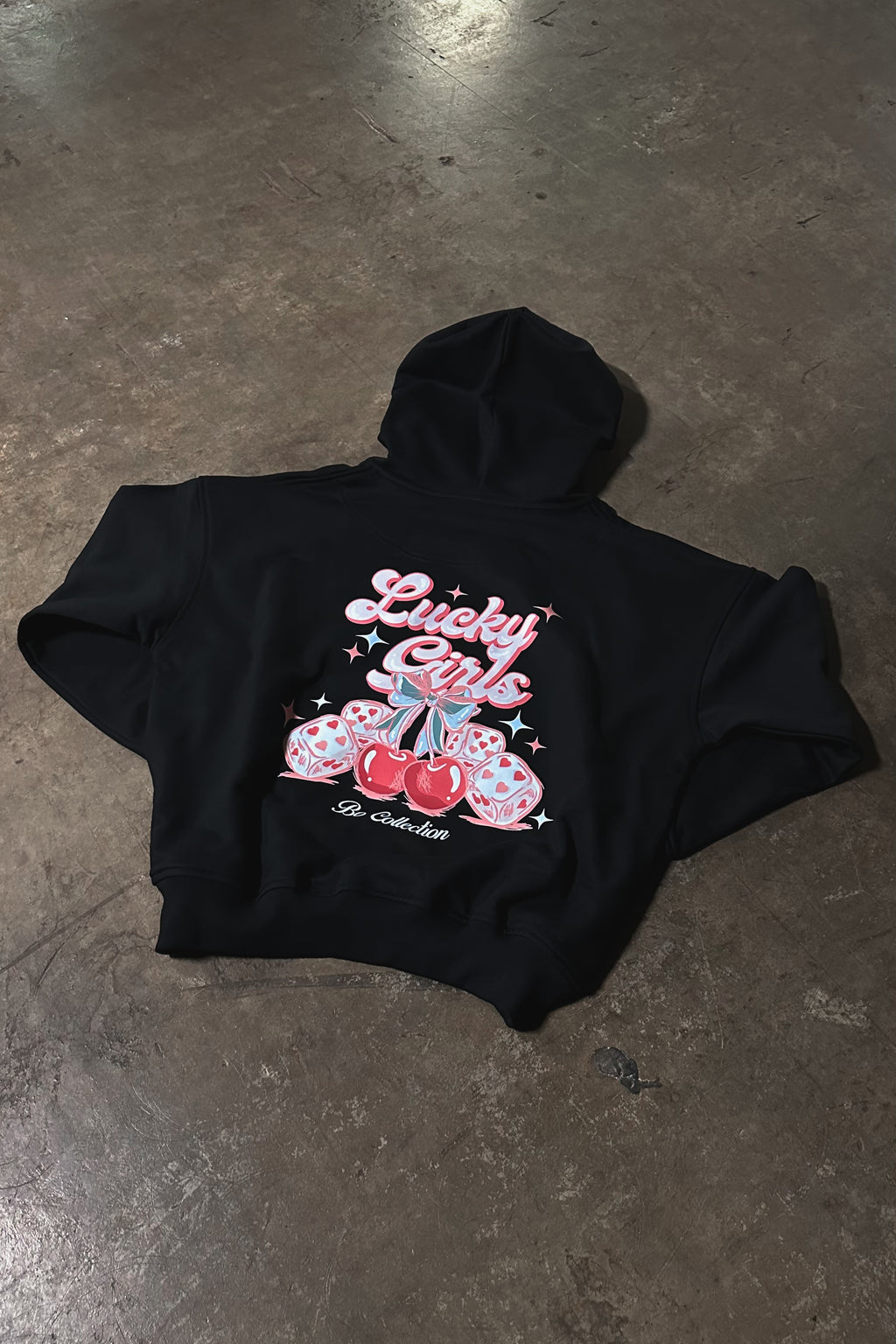 Hoodie oversize black Bo Lucky girls - Summer series