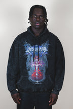 Hoodie acid wash Bo world cross - Bo world edition