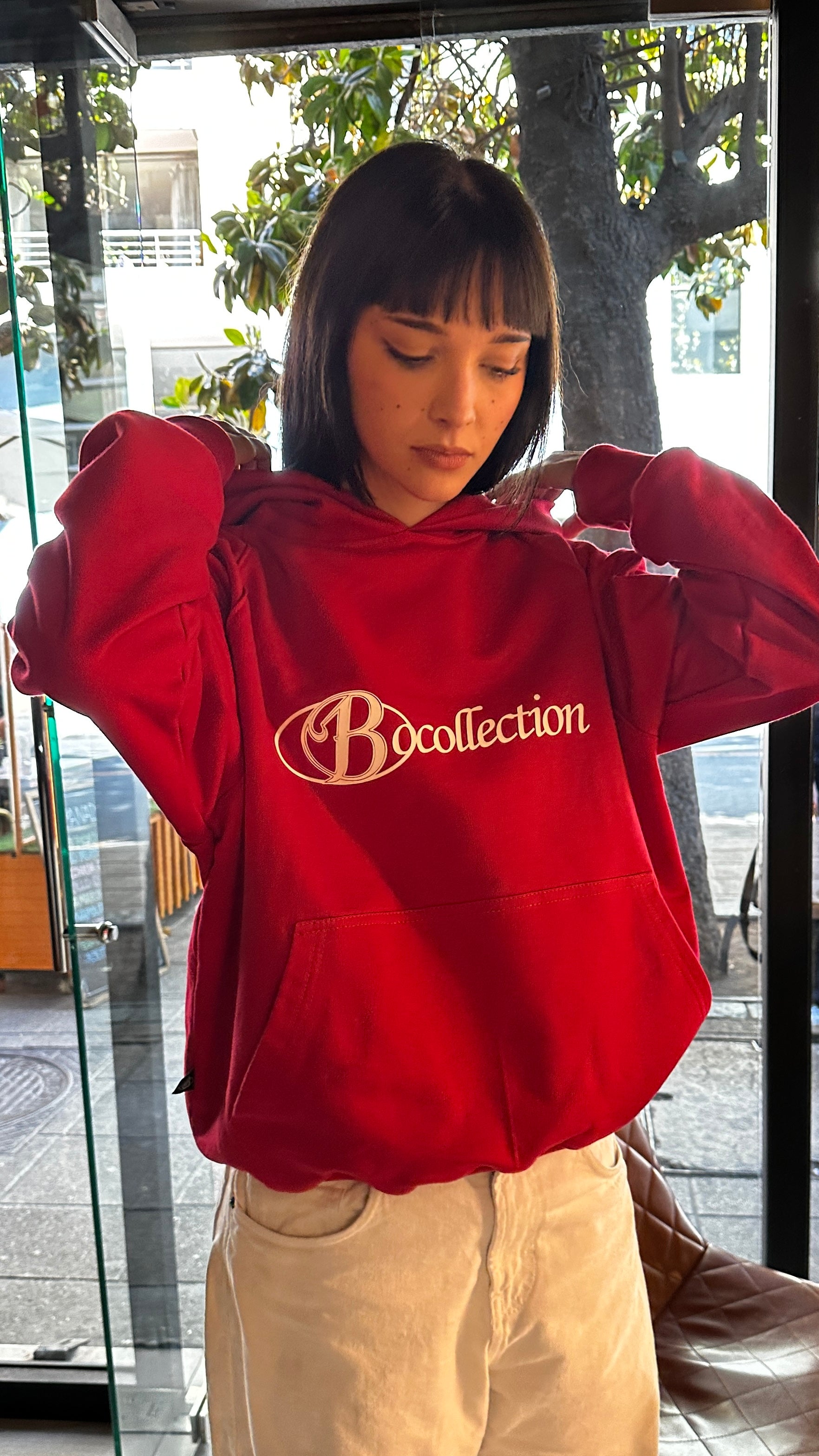 Hoodie red big logo 3D