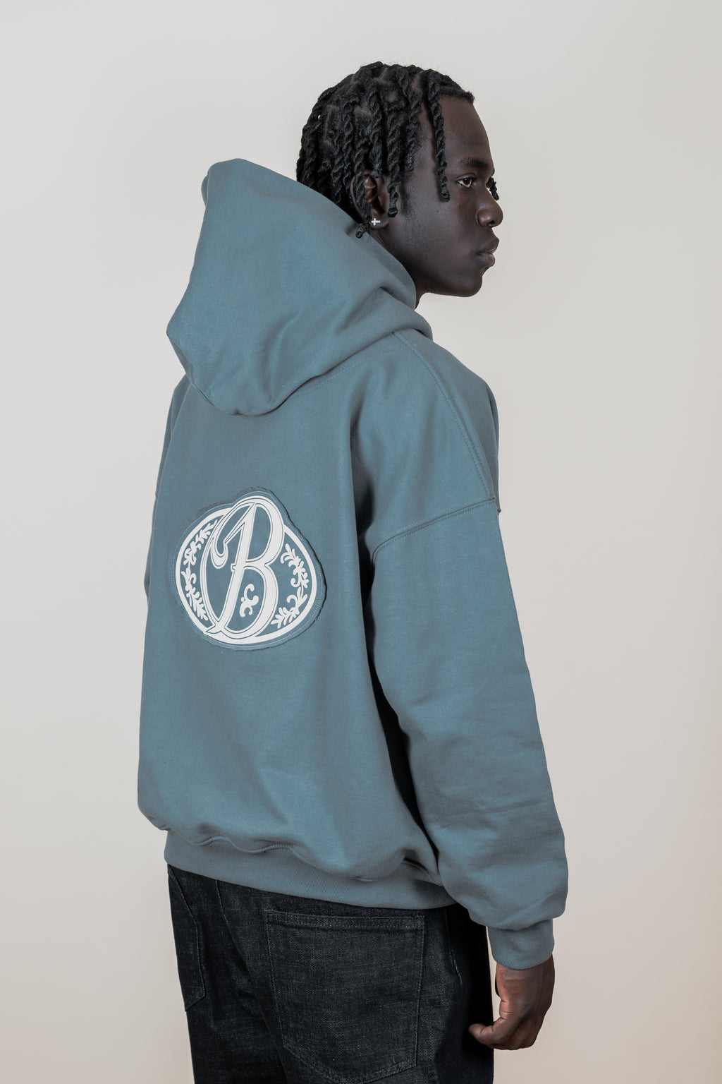 Hoodie grey big logo 3D - Bo world edition