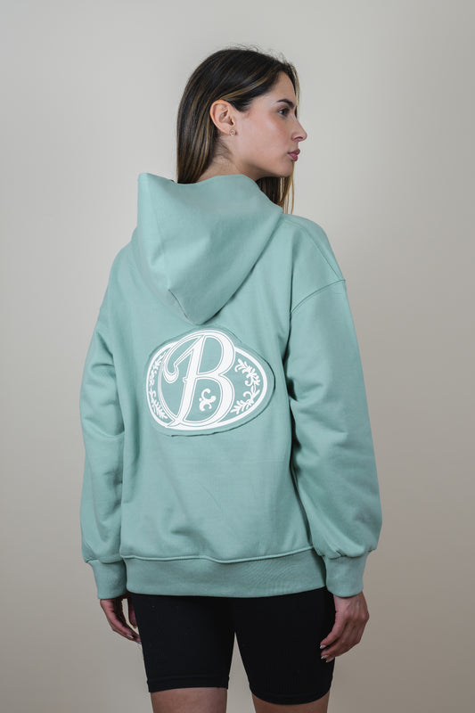 Hoodie oversize soft green 3D Bo club - Summer series