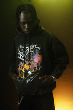 Hoodie acid wash Bo world trip - Bo world edition