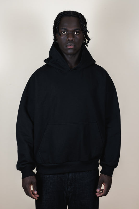 Hoodie black Bo world cross minimalist - Bo world edition