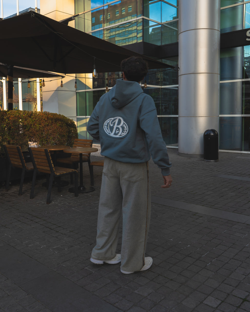 Hoodie grey big logo 3D - Bo world edition
