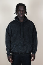 Hoodie acid wash Bo world cross minimalist - Bo world edition