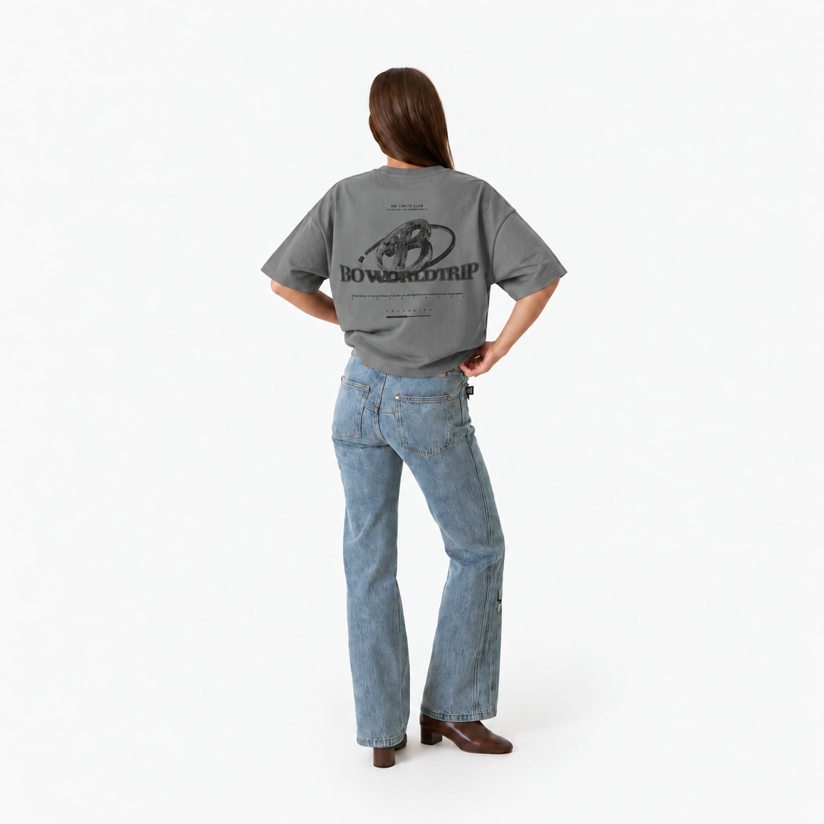 3D logo worldtrip soft grey