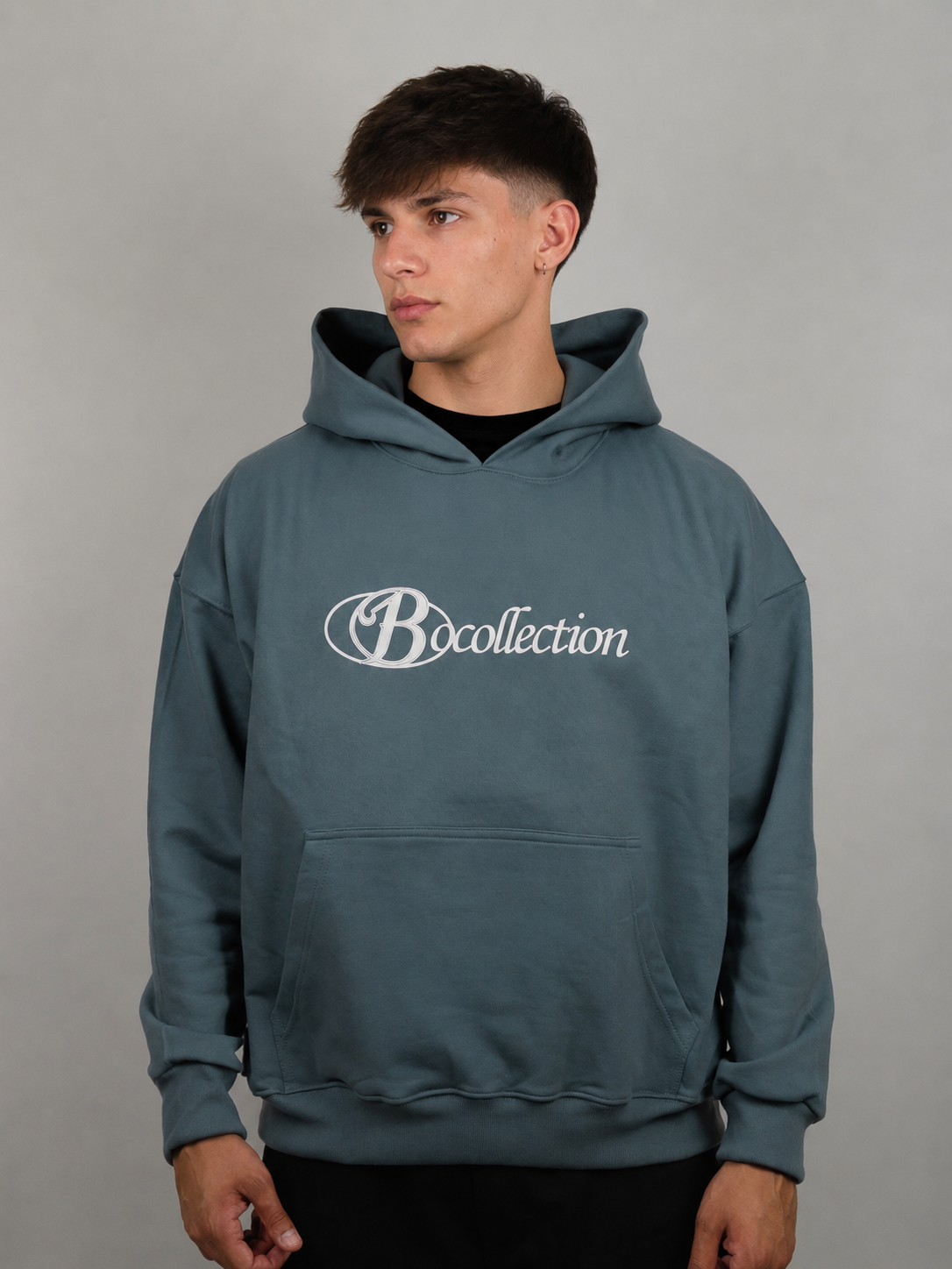 Hoodie grey big logo 3D