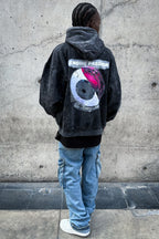 Hoodie engine passion acid wash - Bo racing team collection