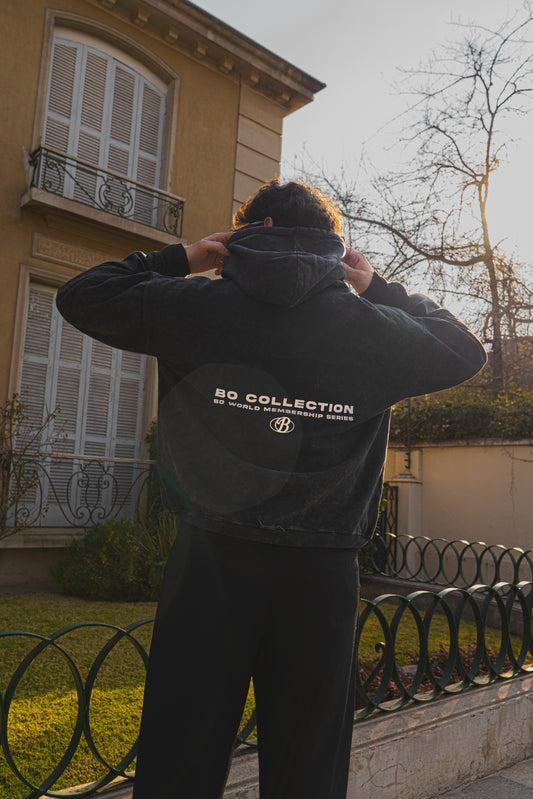 Hoodie Bo exclusive club acid wash - Membership club series