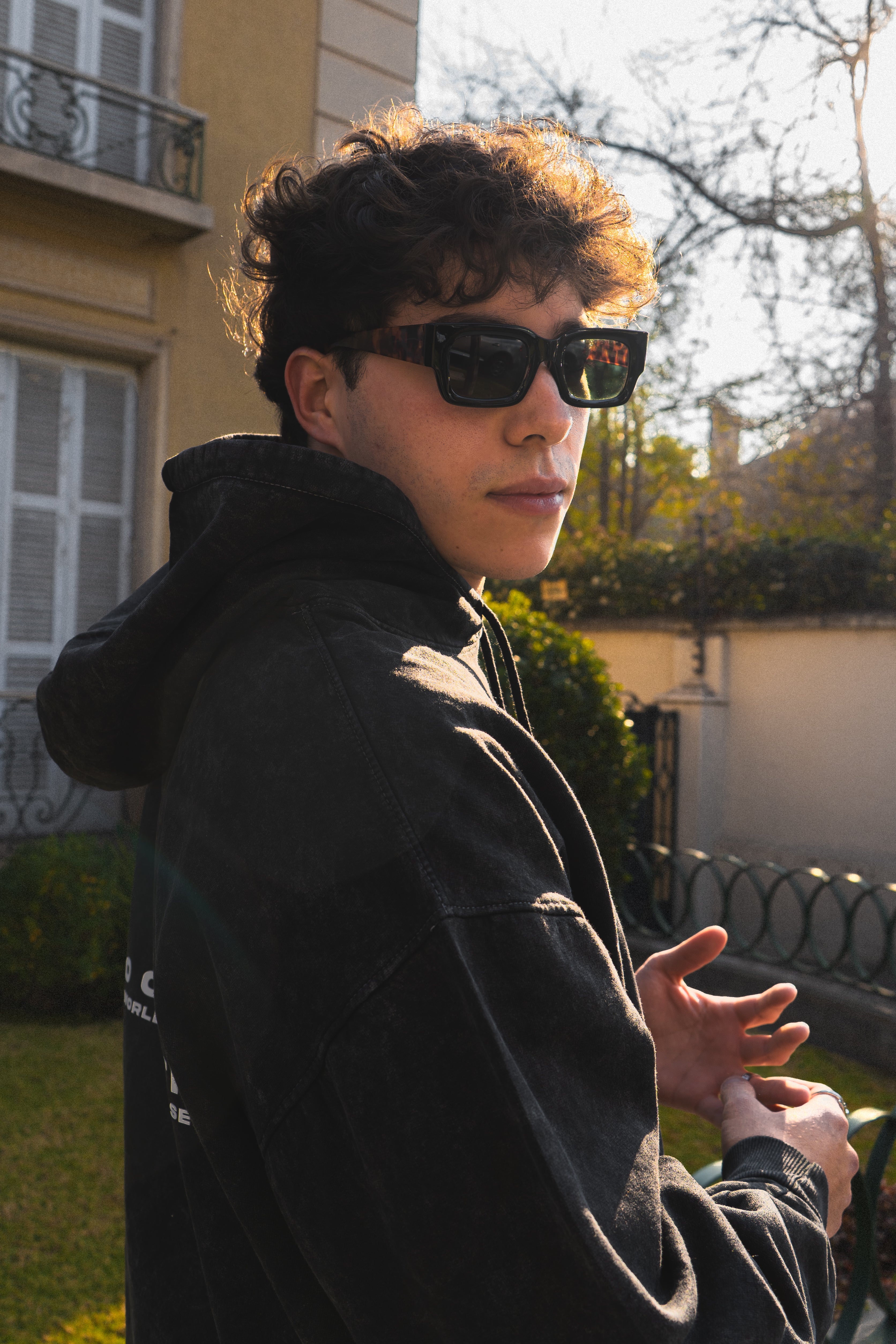 Hoodie Bo exclusive club acid wash