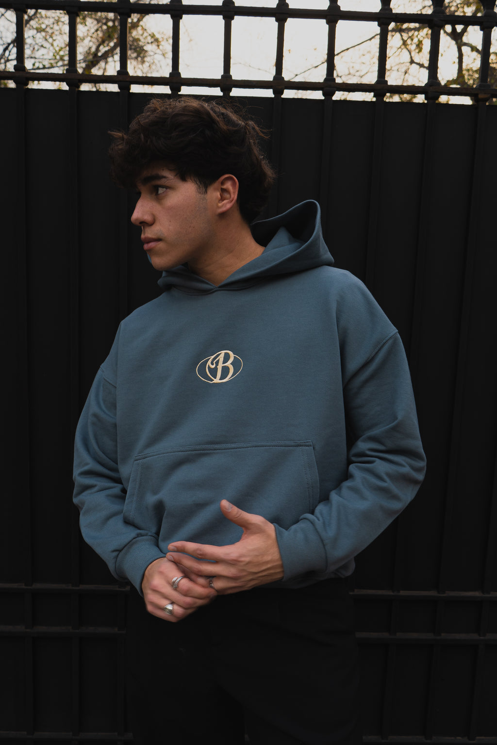 Hoodie grey Bo cross - Membership club series