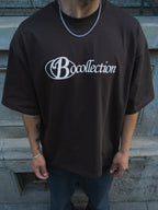 Polera heavycotton brown big logo 3D
