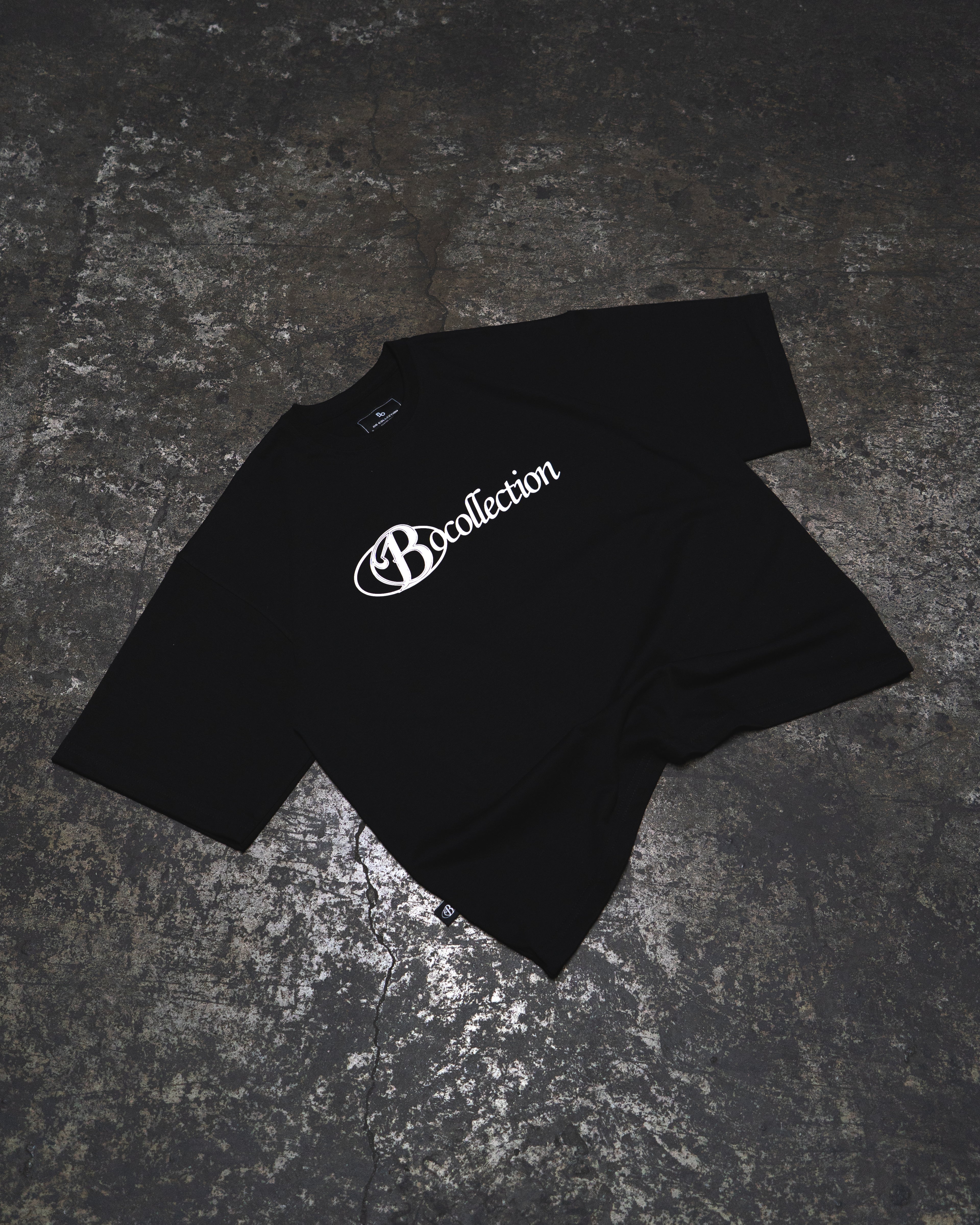 Polera heavycotton black big logo 3D