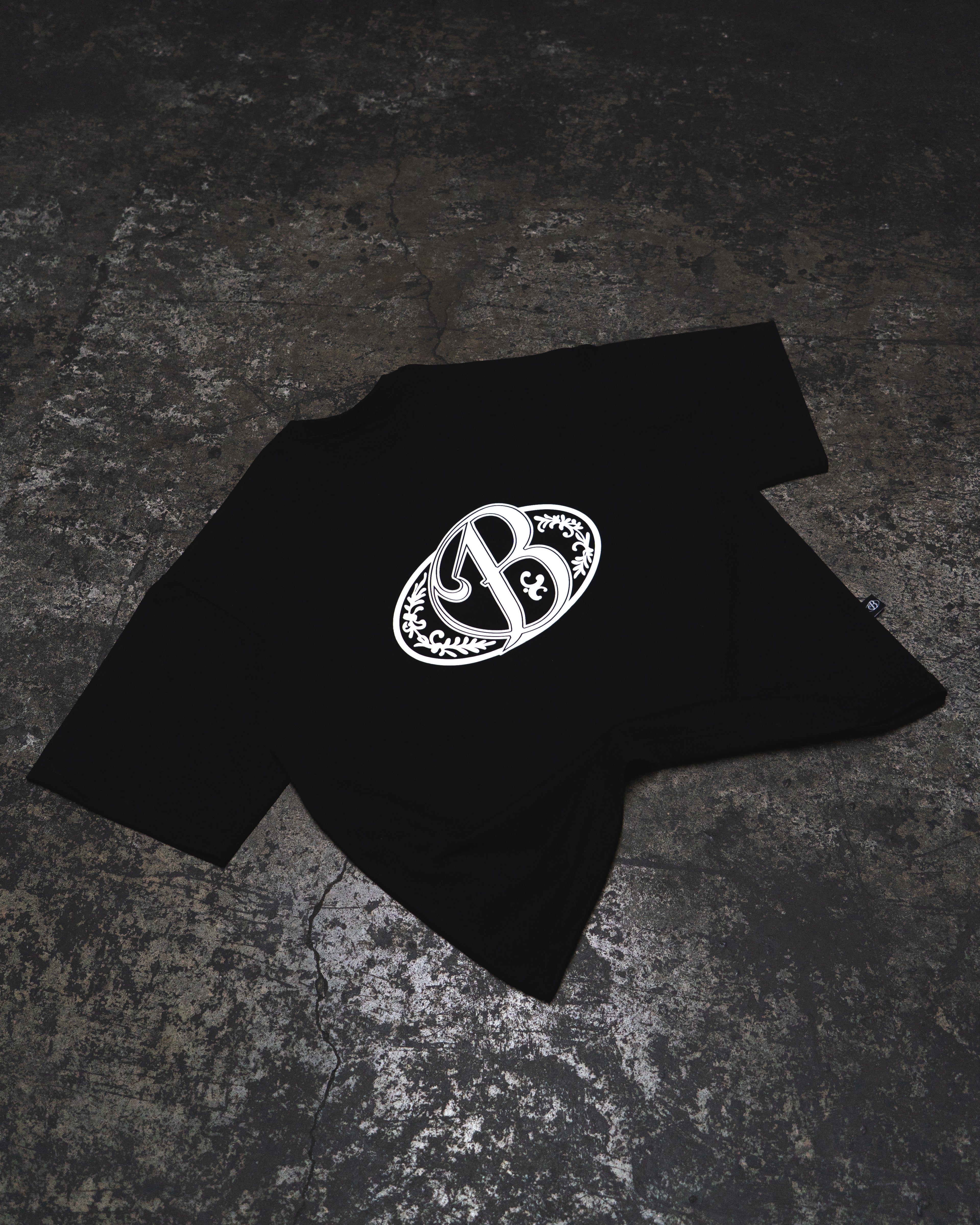 Polera heavycotton black big logo 3D