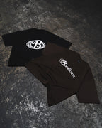 Polera heavycotton brown big logo 3D