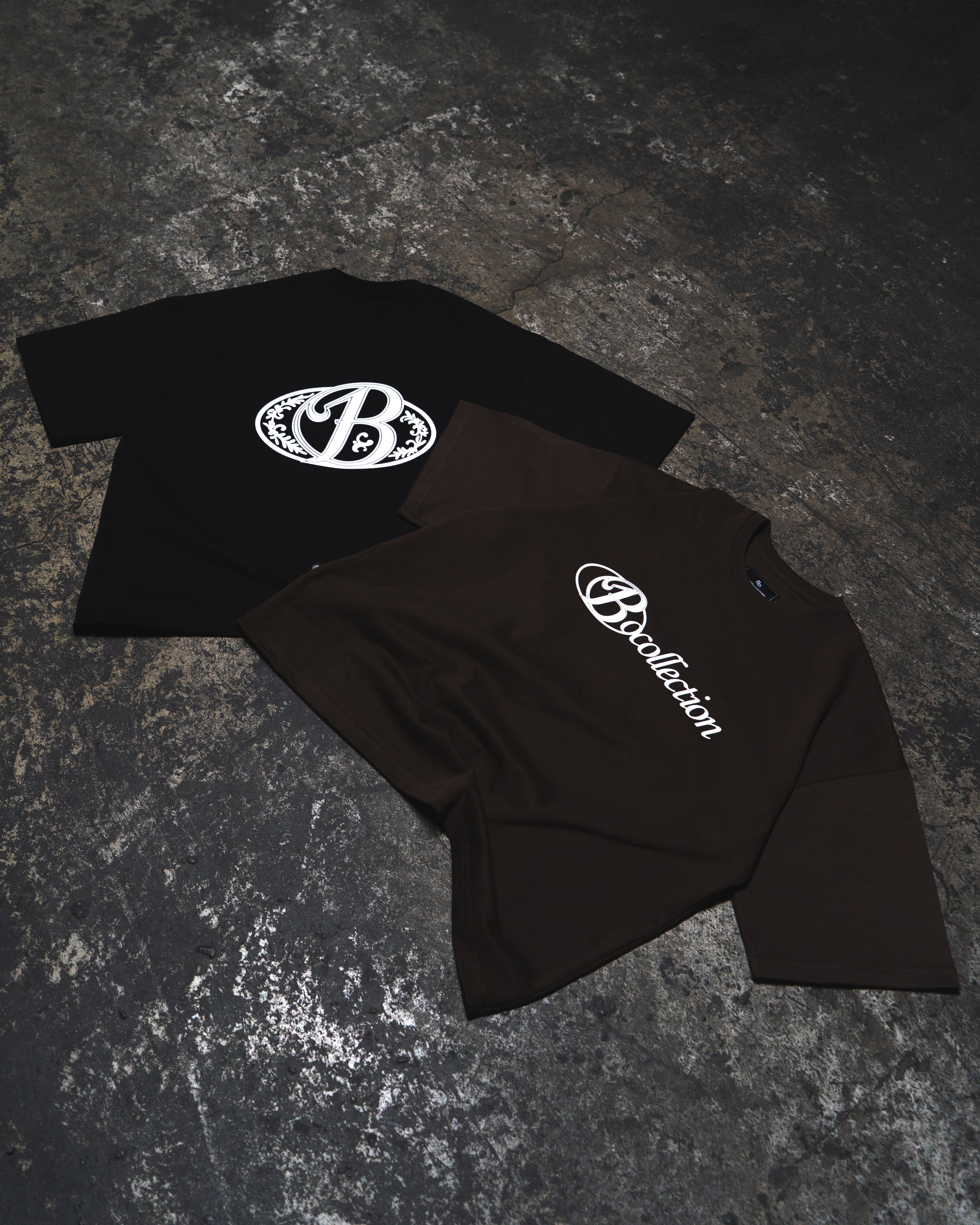 Polera heavycotton brown big logo 3D