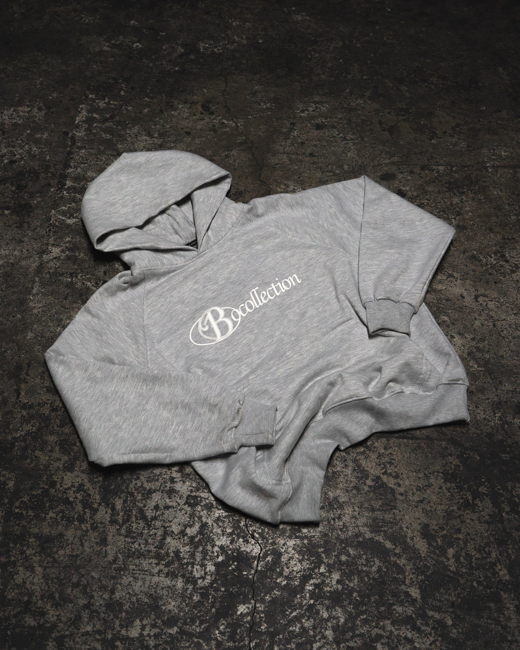 Hoodie soft grey big logo 3D