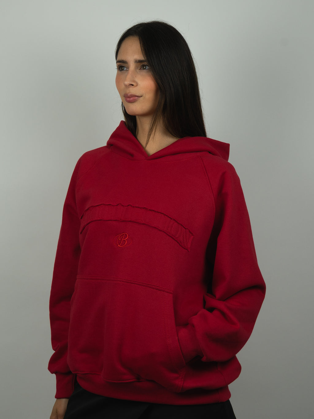 Hoodie Essential rojo italiano