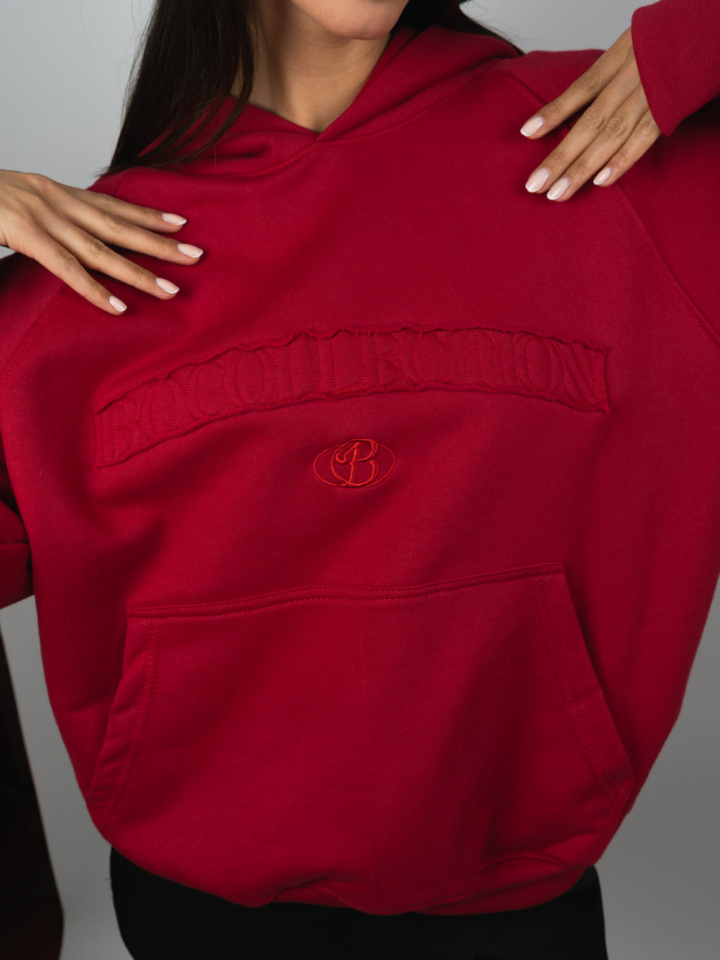 Hoodie Essential rojo italiano