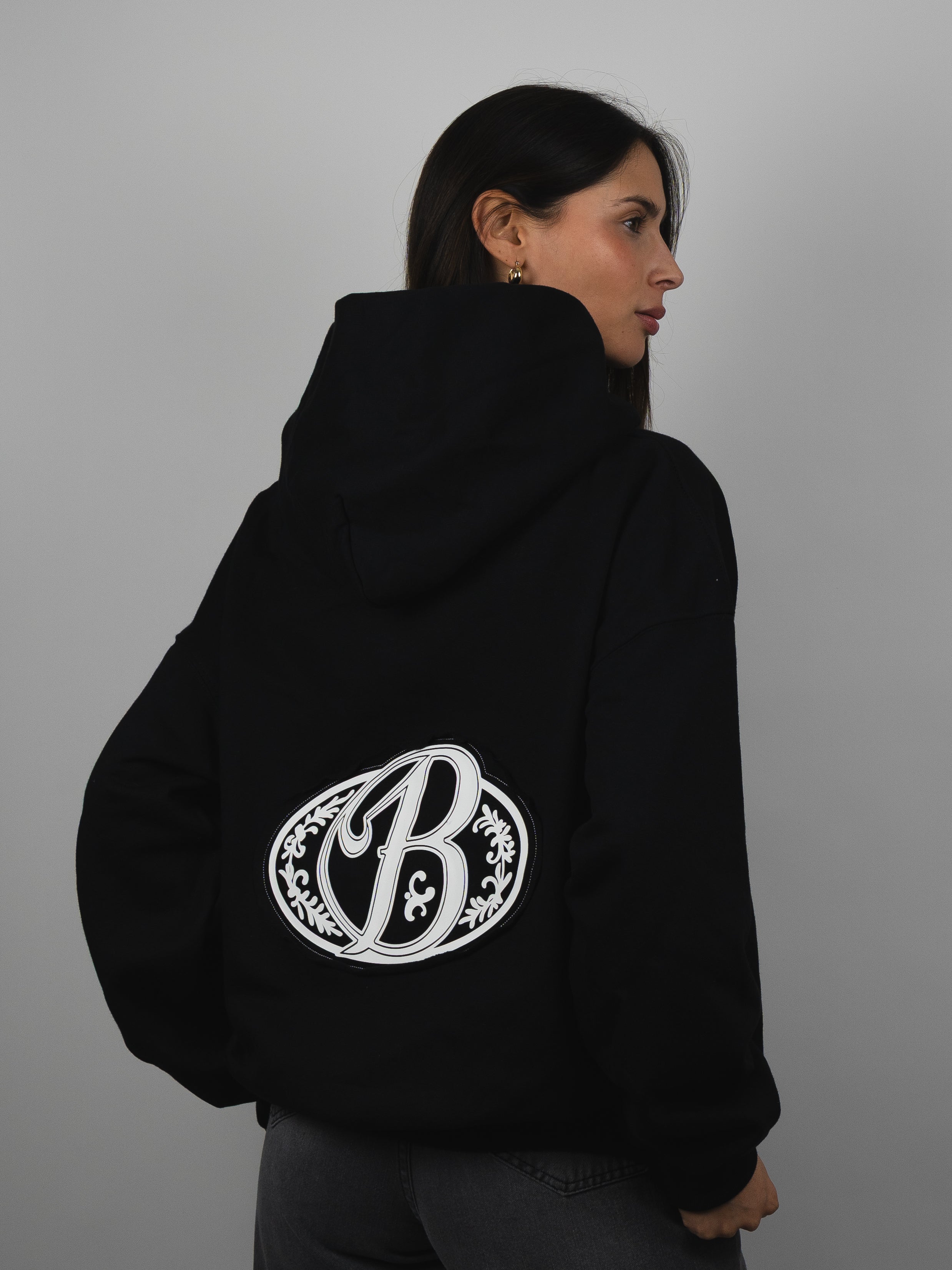 Hoodie black big logo 3D
