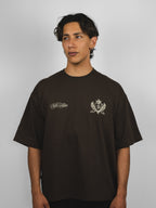 Polera marrón escudo Bo worldtrip algodón grueso