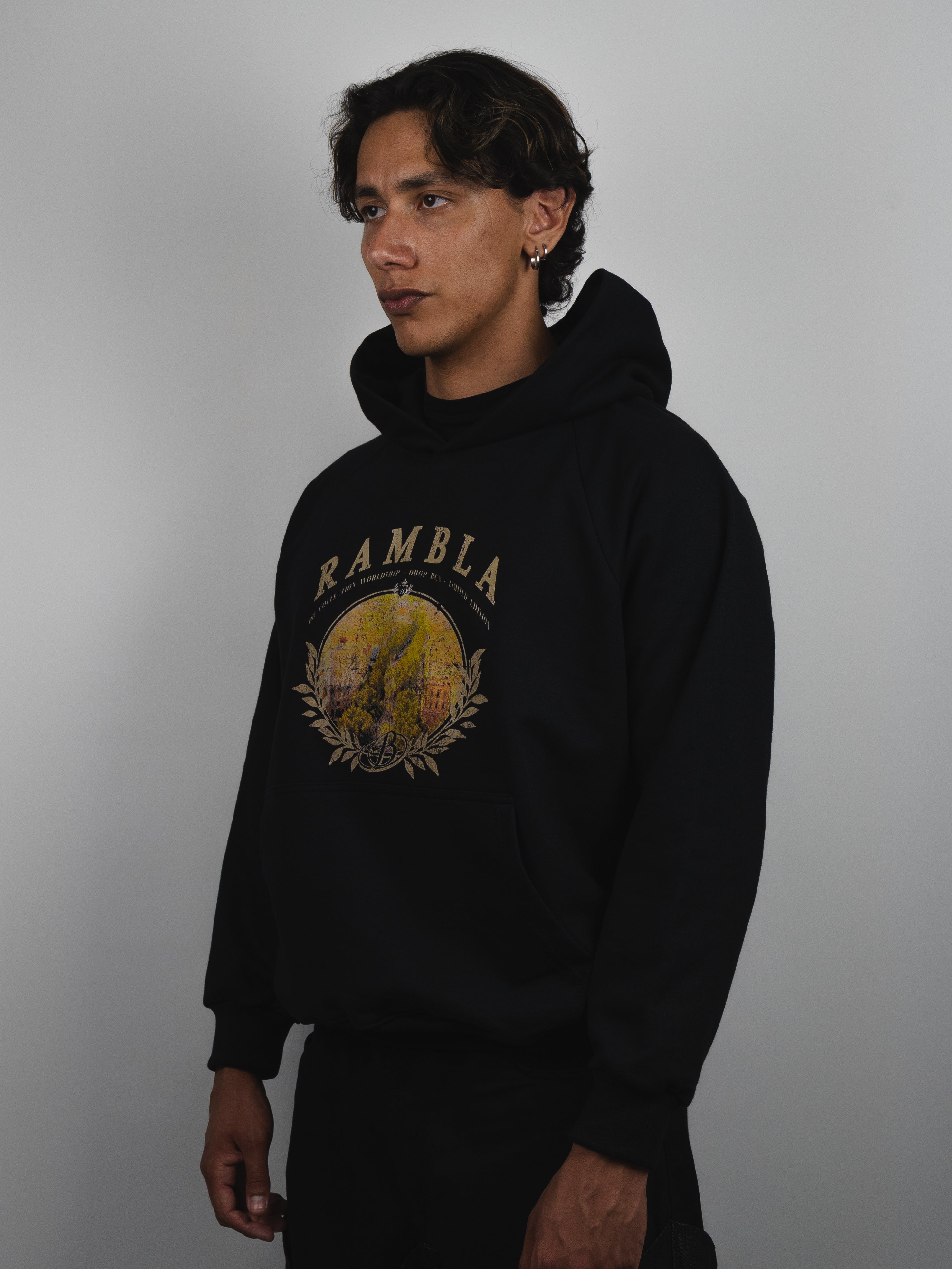 PREVENTA - Hoodie Rambla bcn negro