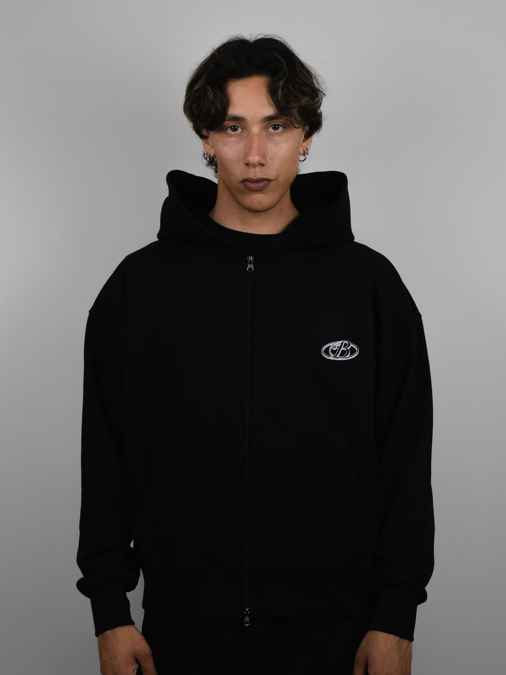 Hoodie doble cierre rebels club black