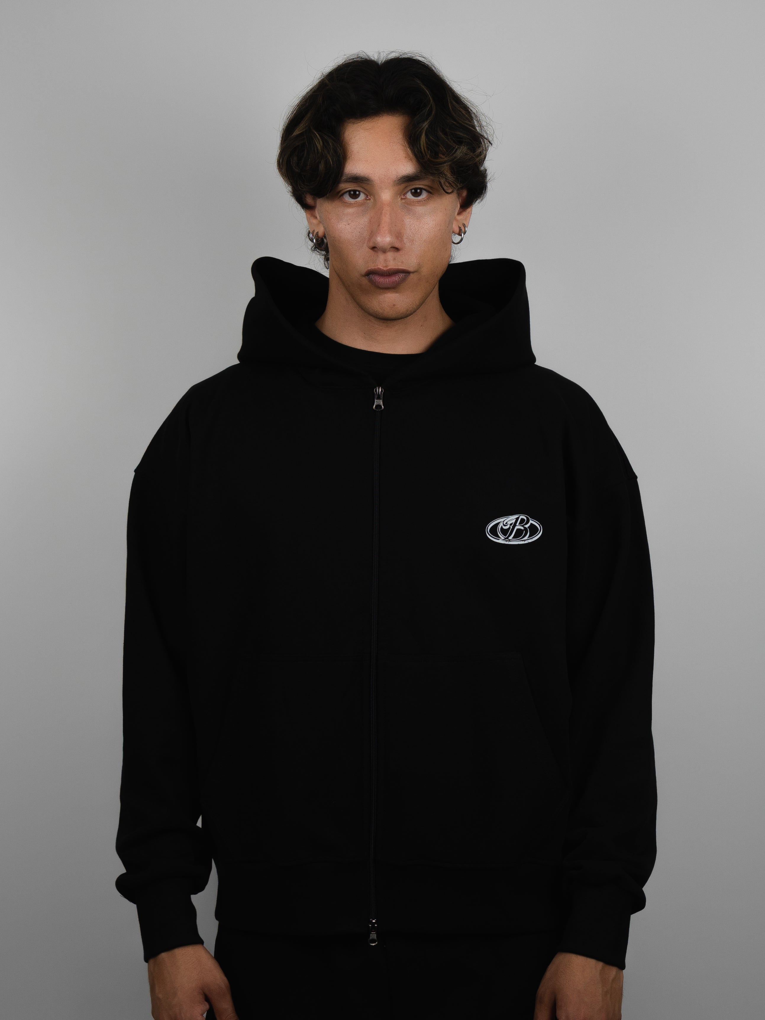 Hoodie doble cierre rebels club black