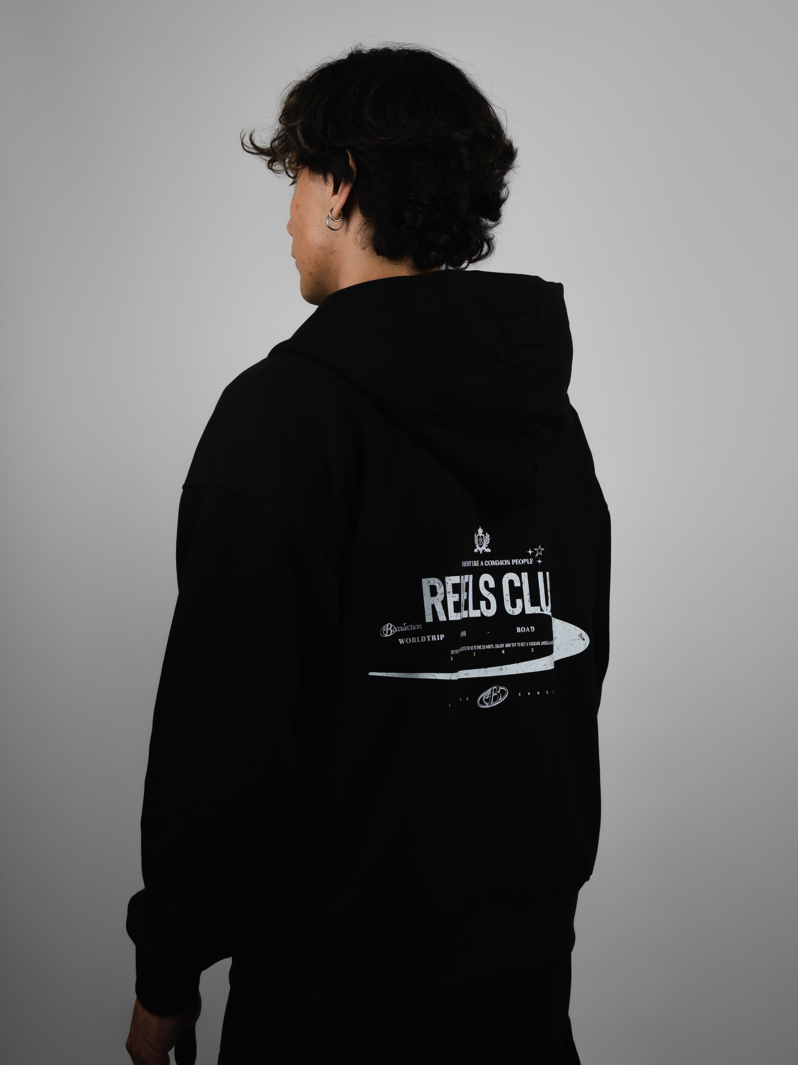 Hoodie doble cierre rebels club black