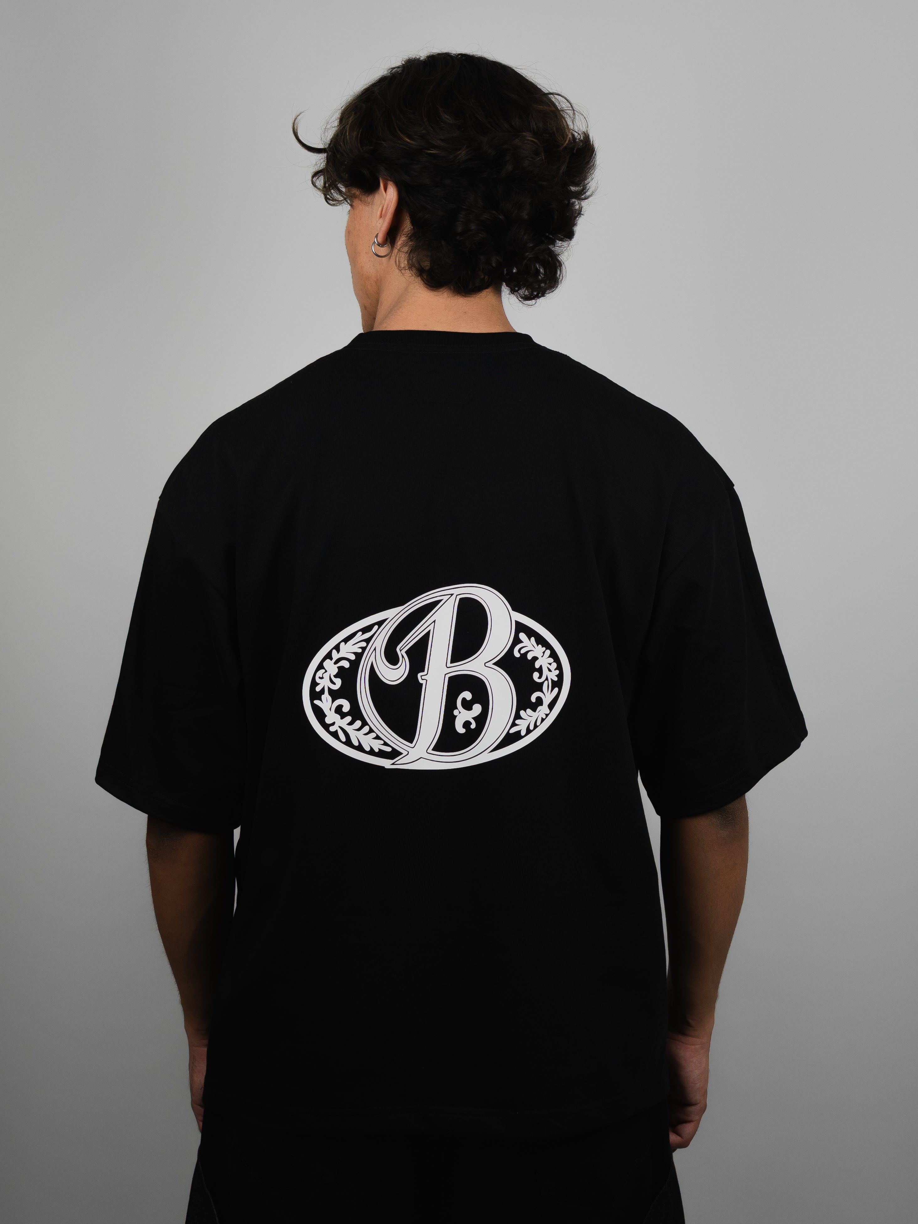Polera heavycotton black big logo 3D
