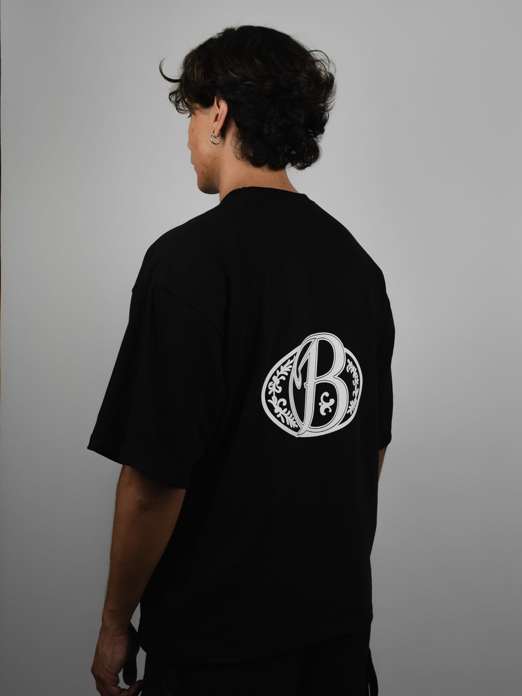 Polera heavycotton black big logo 3D