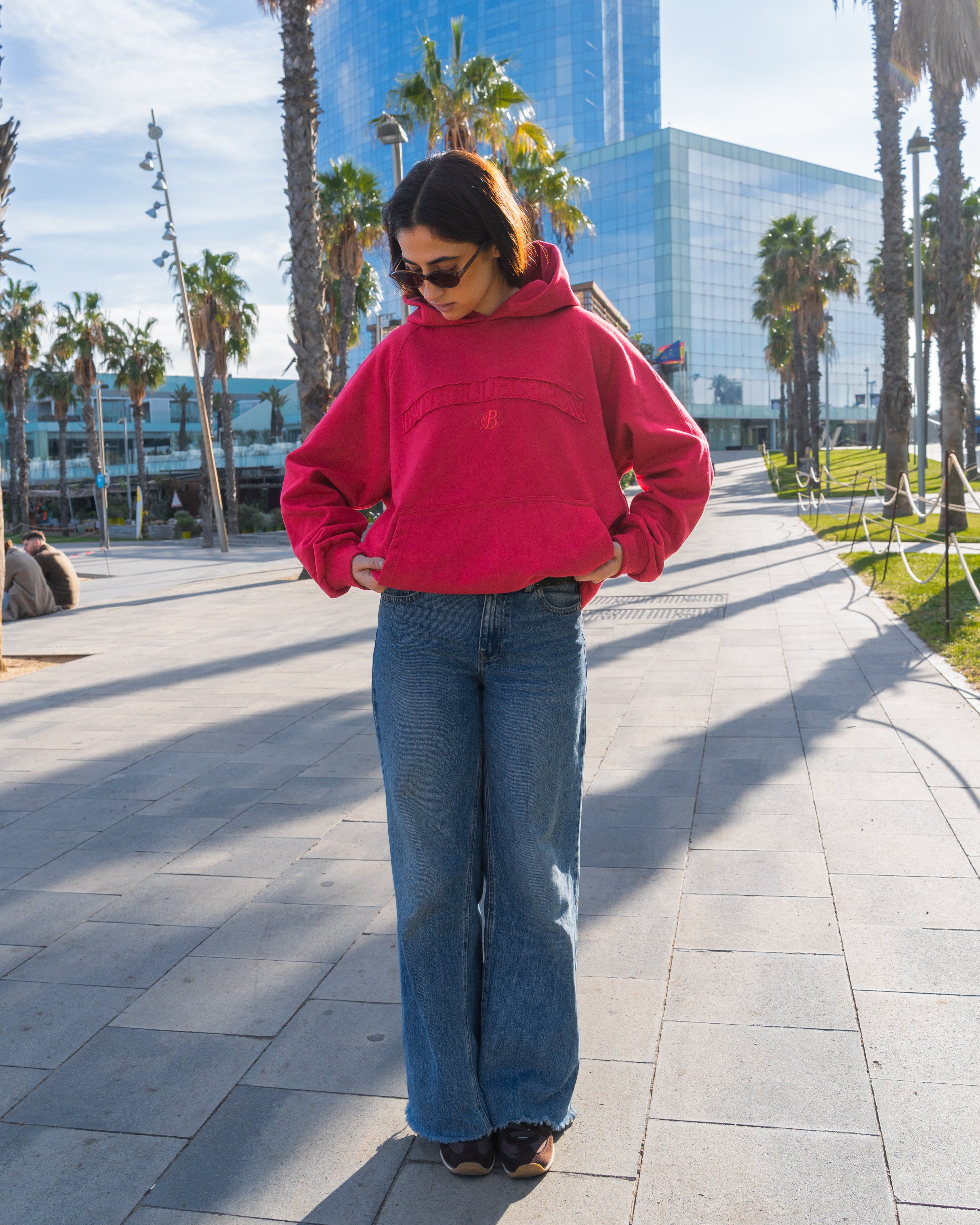 Hoodie Essential rojo italiano