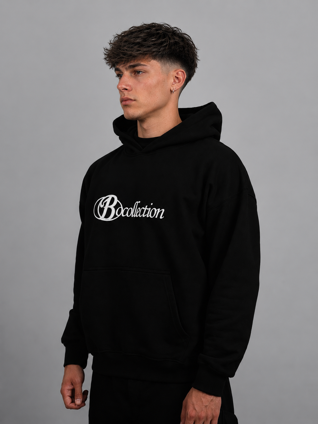 Hoodie black big logo 3D
