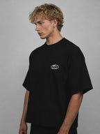 Polera negra rebels club algodón grueso