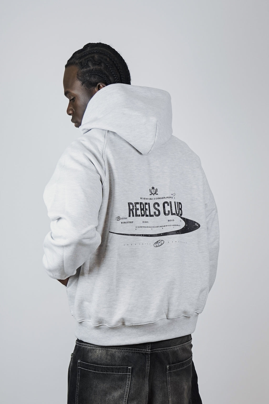 PREVENTA - Hoodie rebels club soft grey